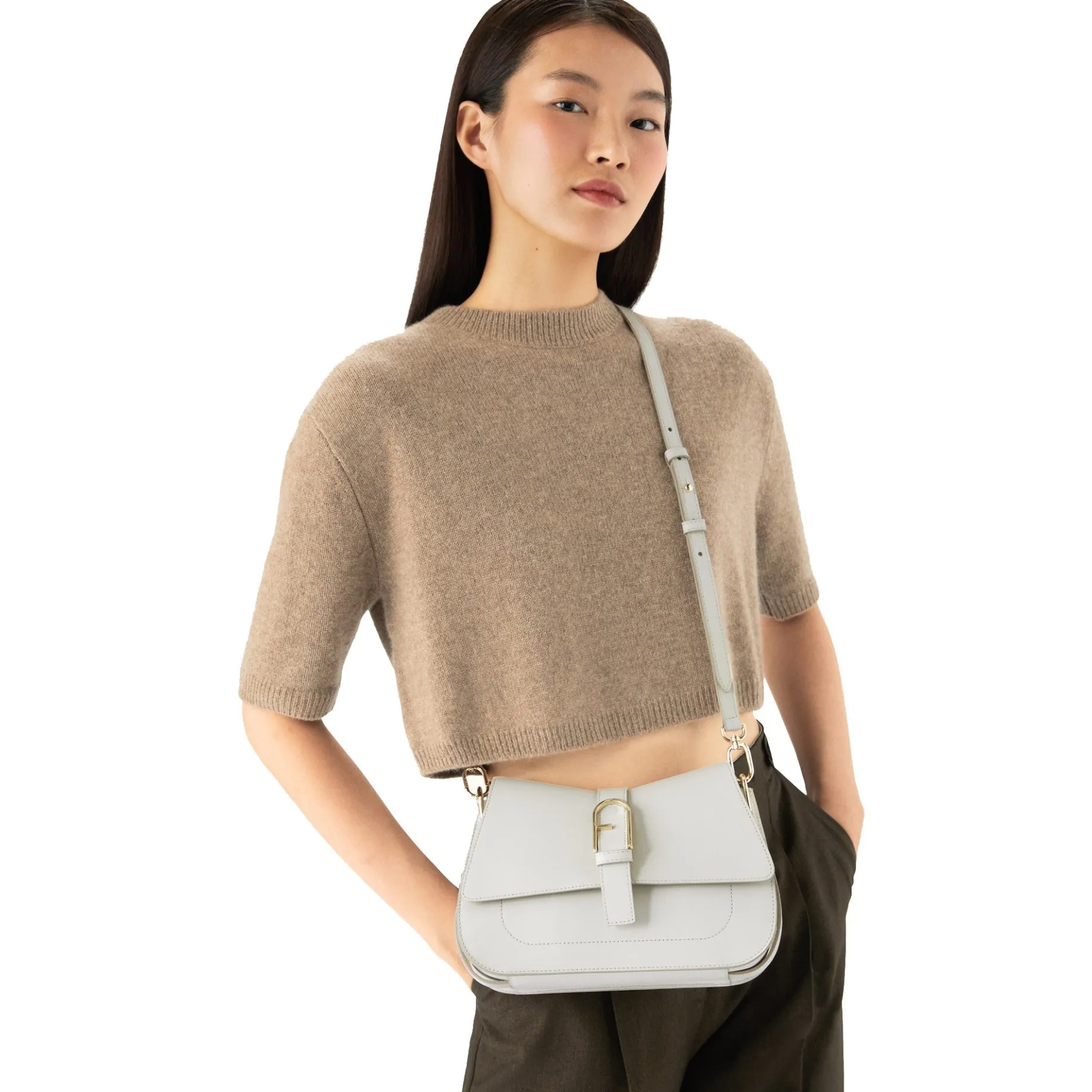 Flow M - Schultertasche 26 cm (marshmallow)