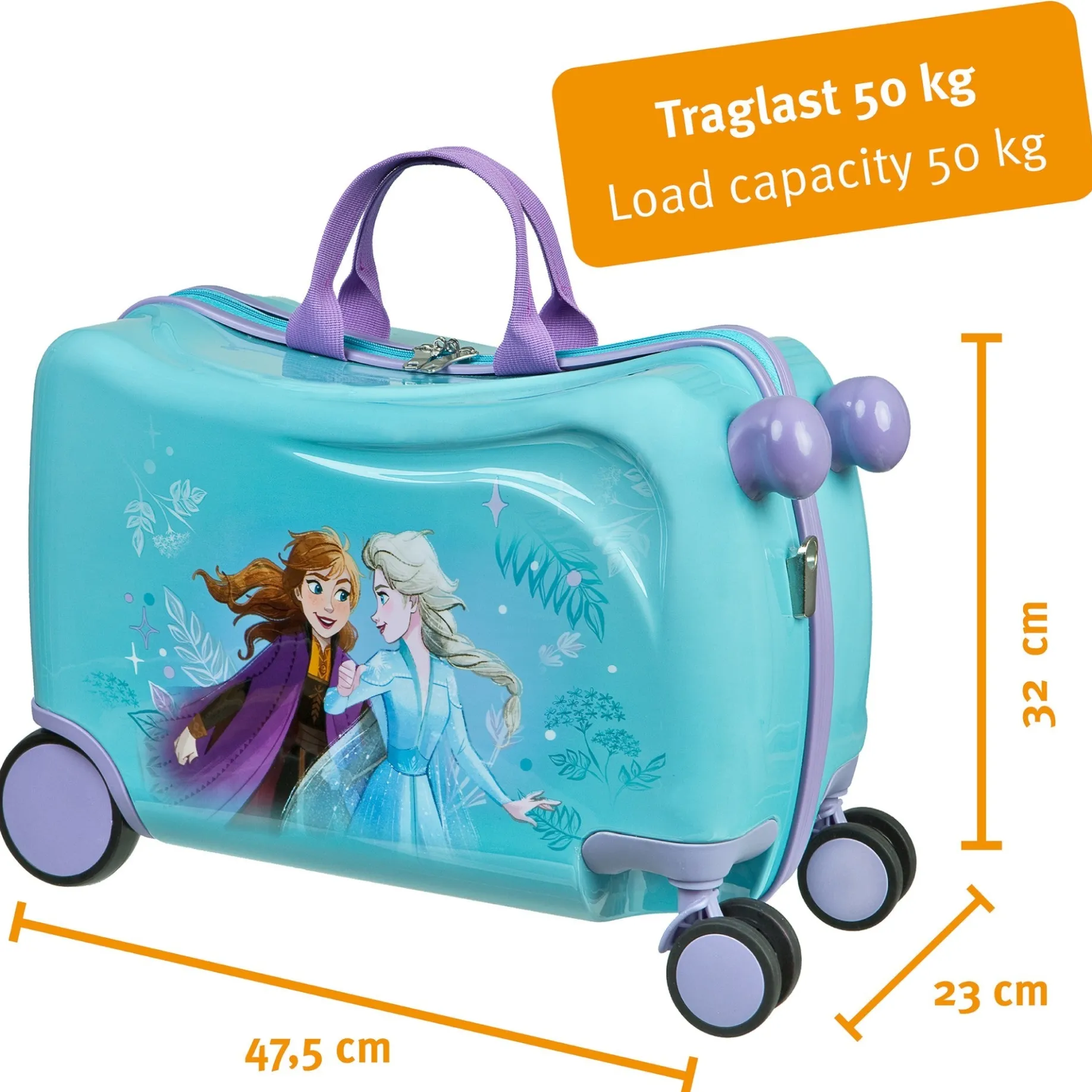 Frozen Ride-On - 4-Rollen-Kindertrolley 47.5 cm (Frozen)