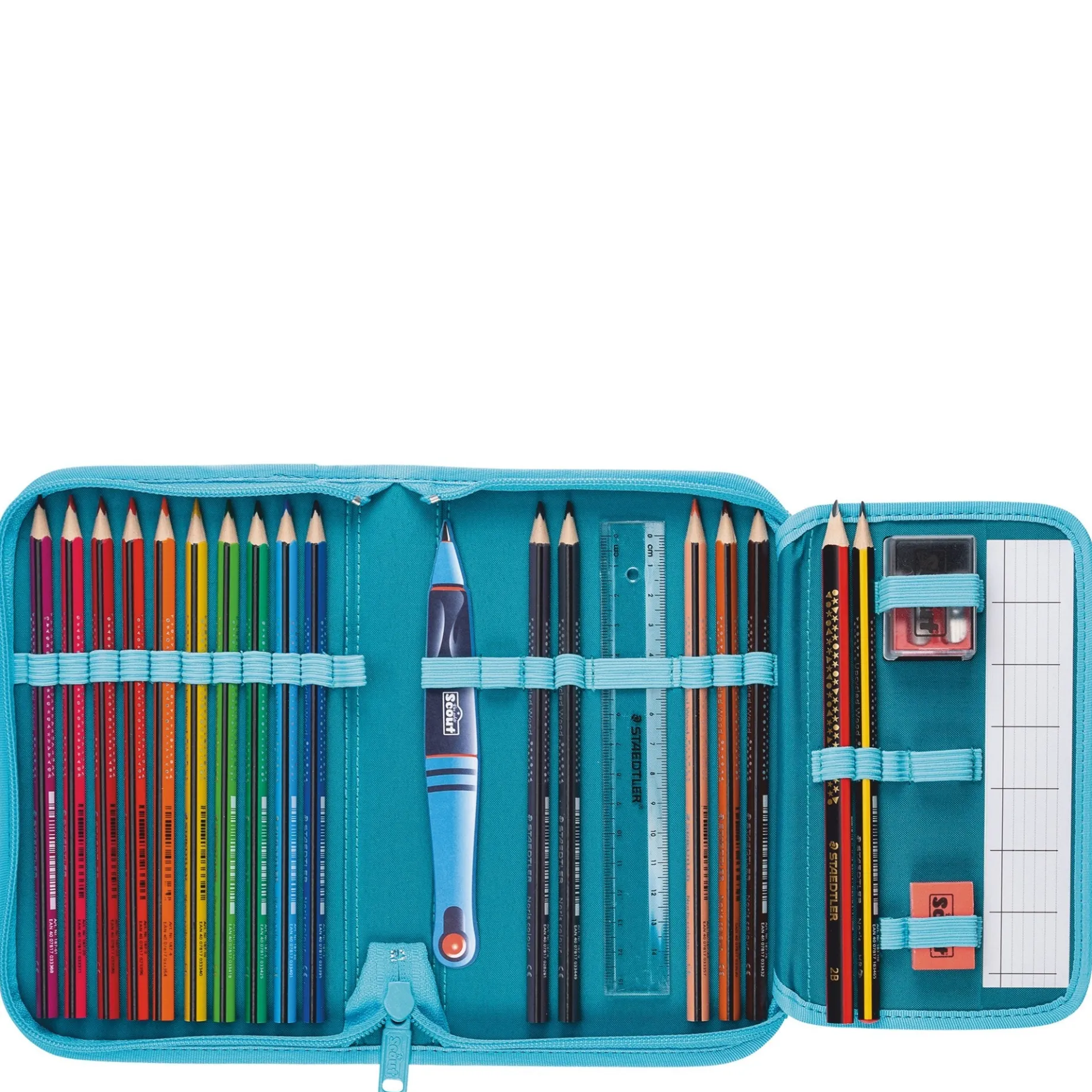 Genius DIN - Schulranzen Set 4 tlg. mit Turnbeutel (Water Lily)