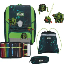 Genius DIN - Schulranzen Set 4 tlg. mit Turnbeutel (Cubes)