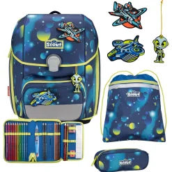 Genius Exklusiv LED - Schulranzen Set 4tlg. (Planets)