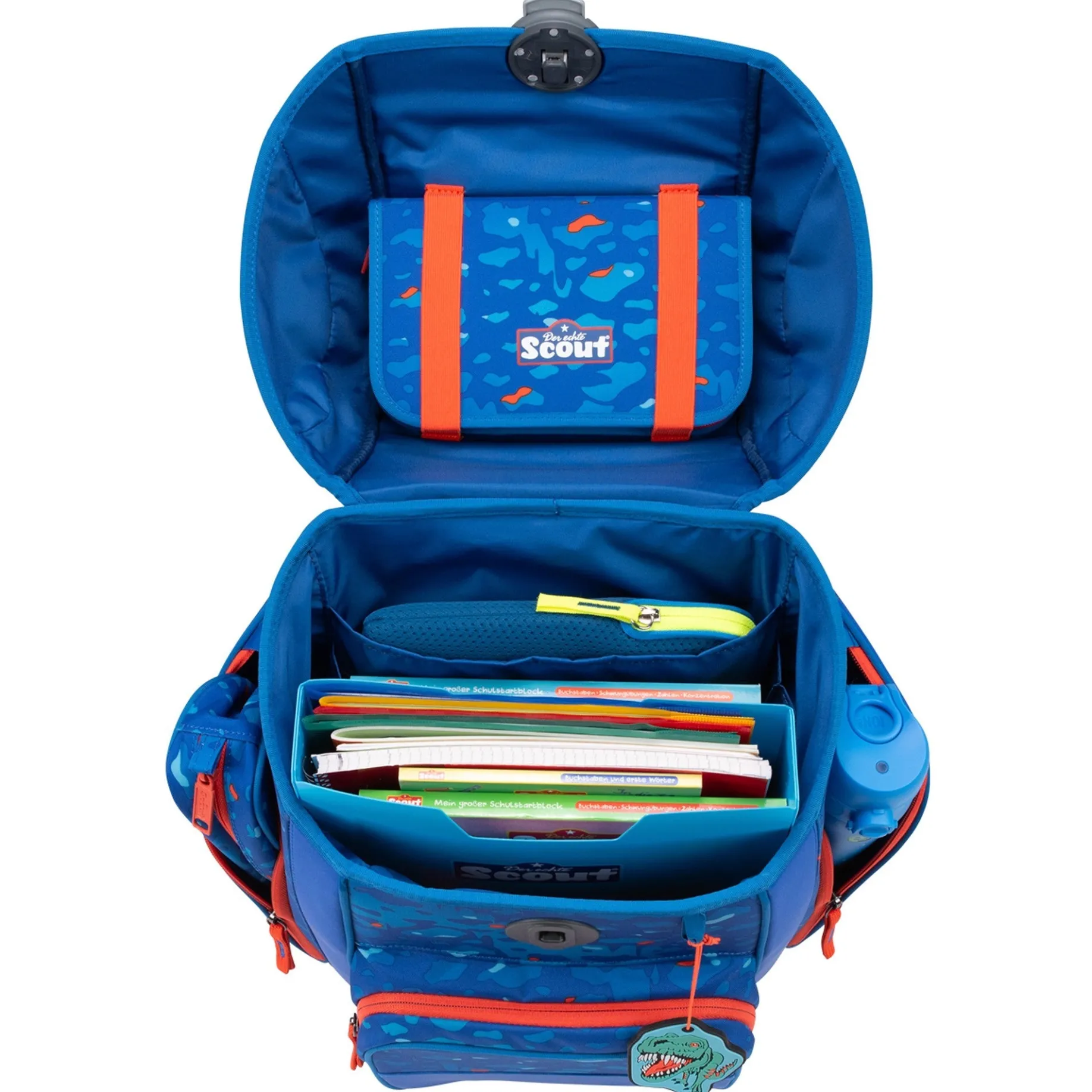Genius Exklusiv Superflash - Schulranzen Set 4tlg. (Blue Dino)