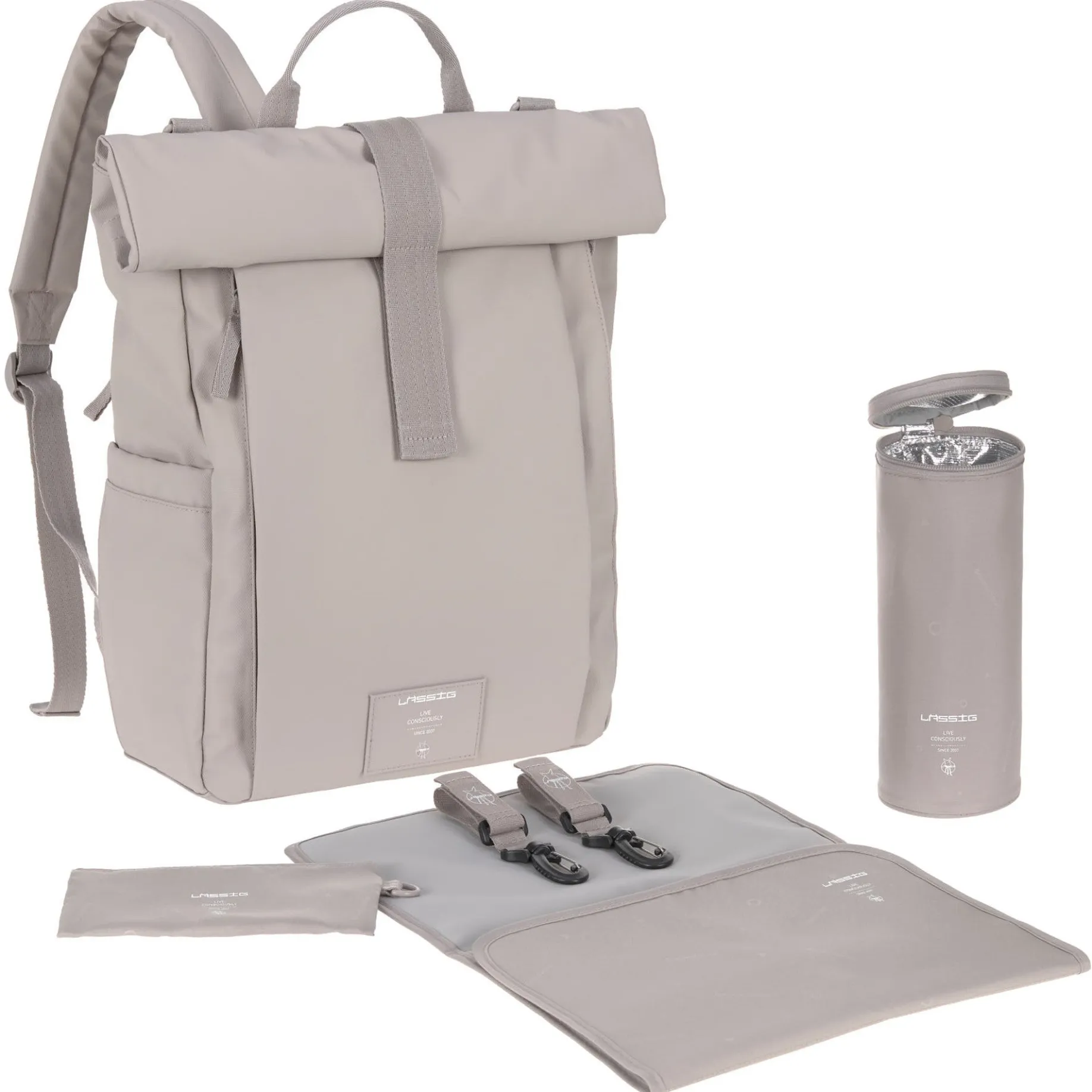 Green Label Rolltop Up - Wickelrucksack 42 cm (taupe)