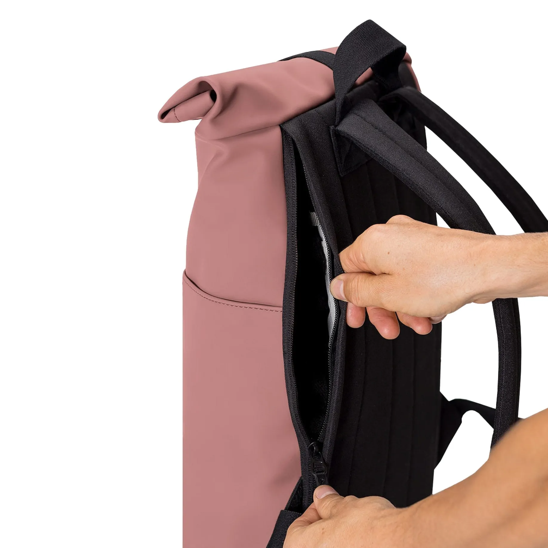 Hajo Mini Lotus Rolltop - Rucksack 16'' 42 cm (dark rose)