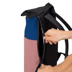 Hajo Mini Lotus Rolltop - Rucksack 16'' 42 cm (royal blue - dark rose)