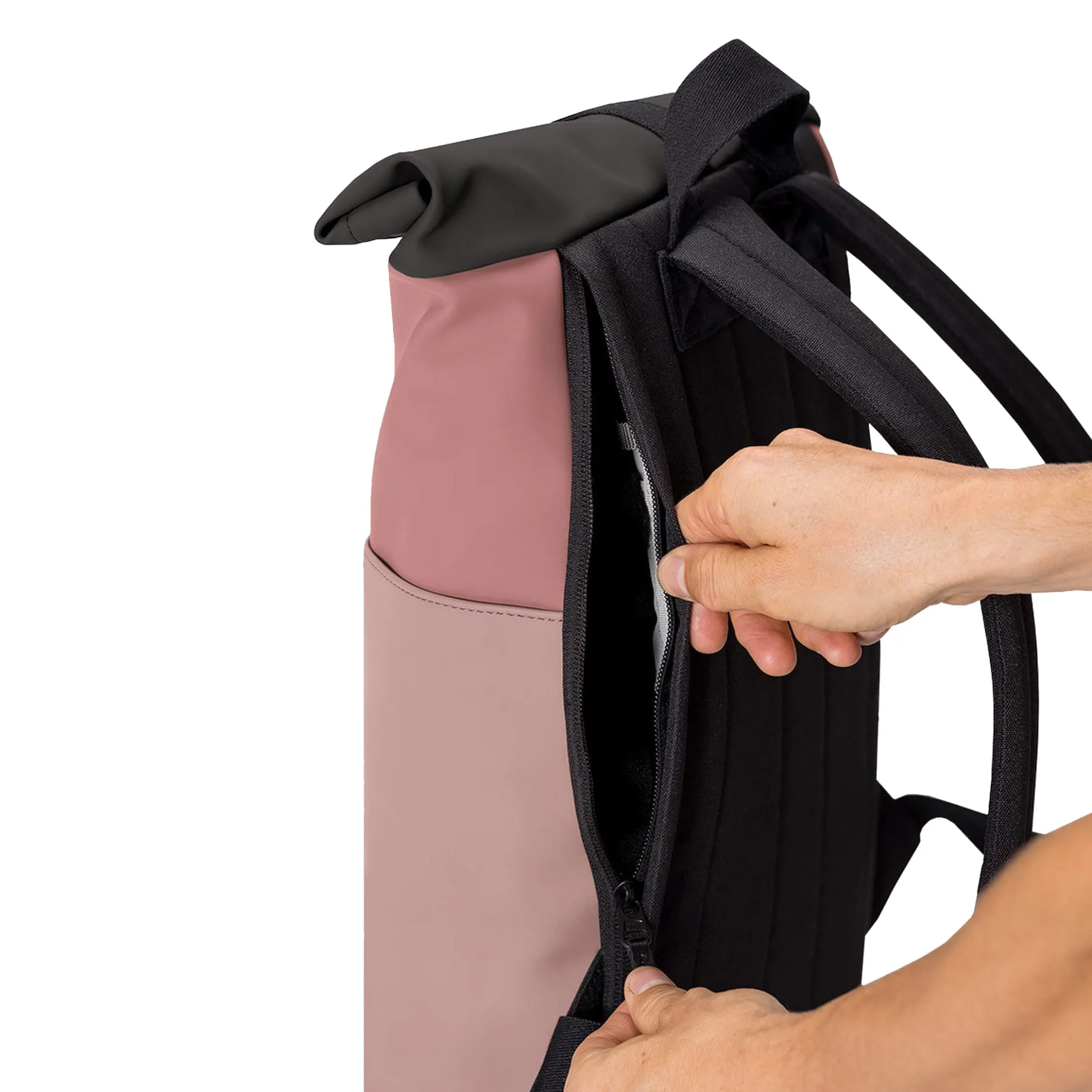 Hajo Mini Lotus Rolltop - Rucksack 16'' 42 cm (dark rose-rose)