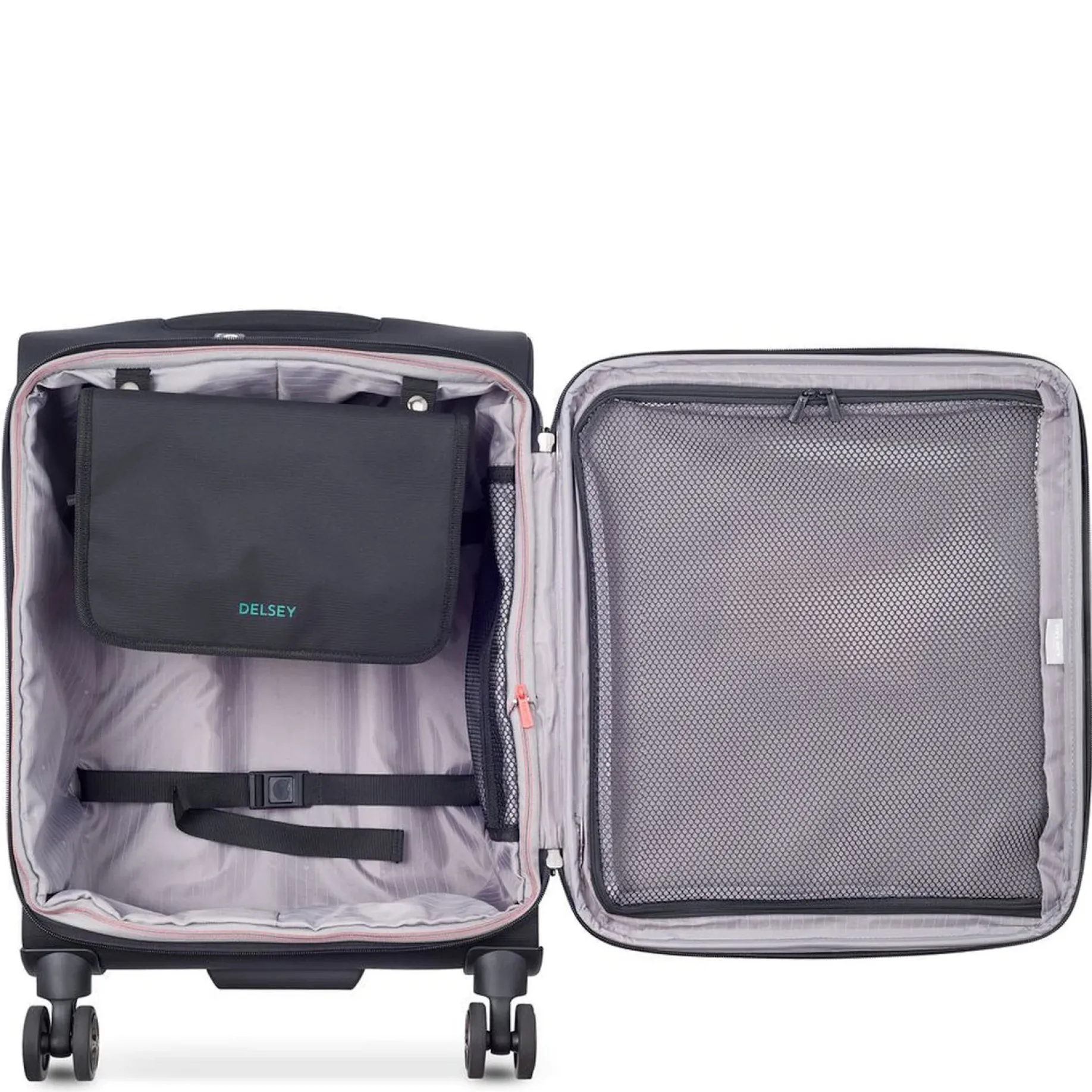 Helium Dlx 2.0 Slim Line - 4-Rollen-Kabinentrolley 55 cm (schwarz)