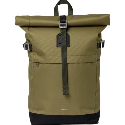 Icon Rolltop - Rucksack M 14" 60 cm (olive drab with black leather)