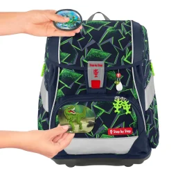 2in1 Plus - Schulranzen Set 6tlg. (Wild T-Rex Taro)