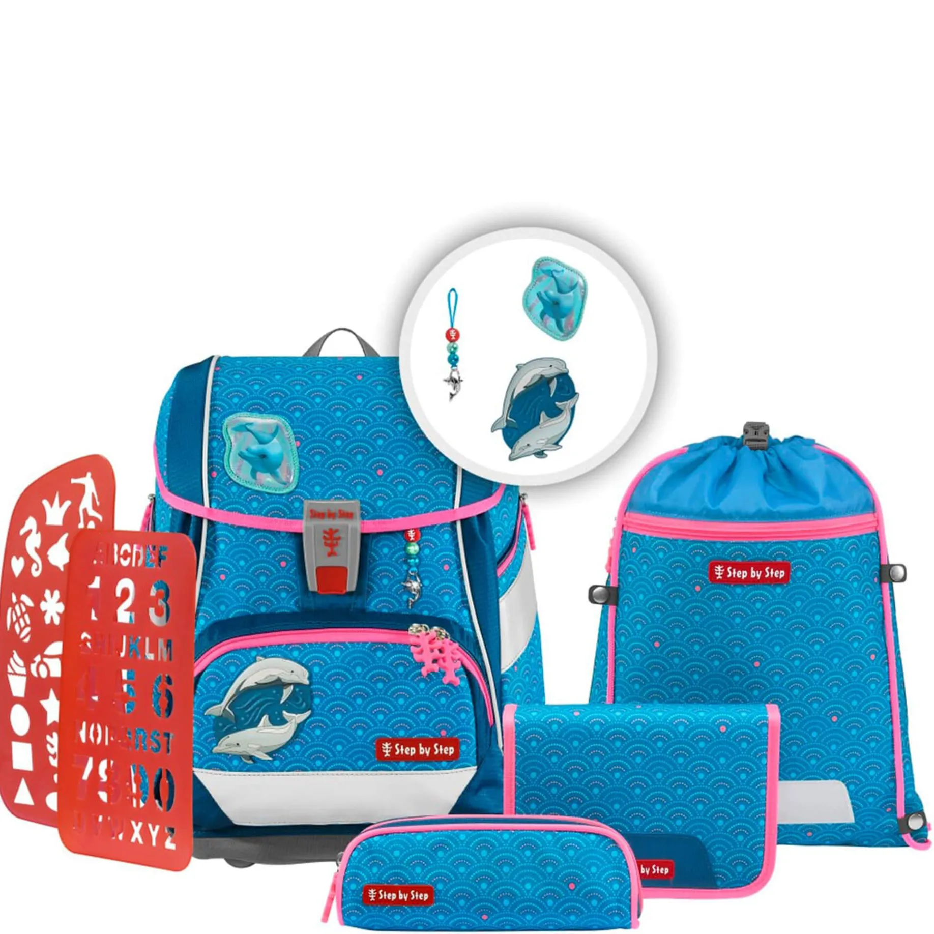 2in1 Plus - Schulranzen Set 6tlg. (Dolphin Pippa)