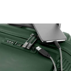 IP1 - 4-Rollen-Kabinentrolley 55 cm S mit USB Port (Deep sea green)