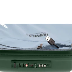 IP1 - 4-Rollen-Kabinentrolley 55 cm S mit USB Port (Deep sea green)