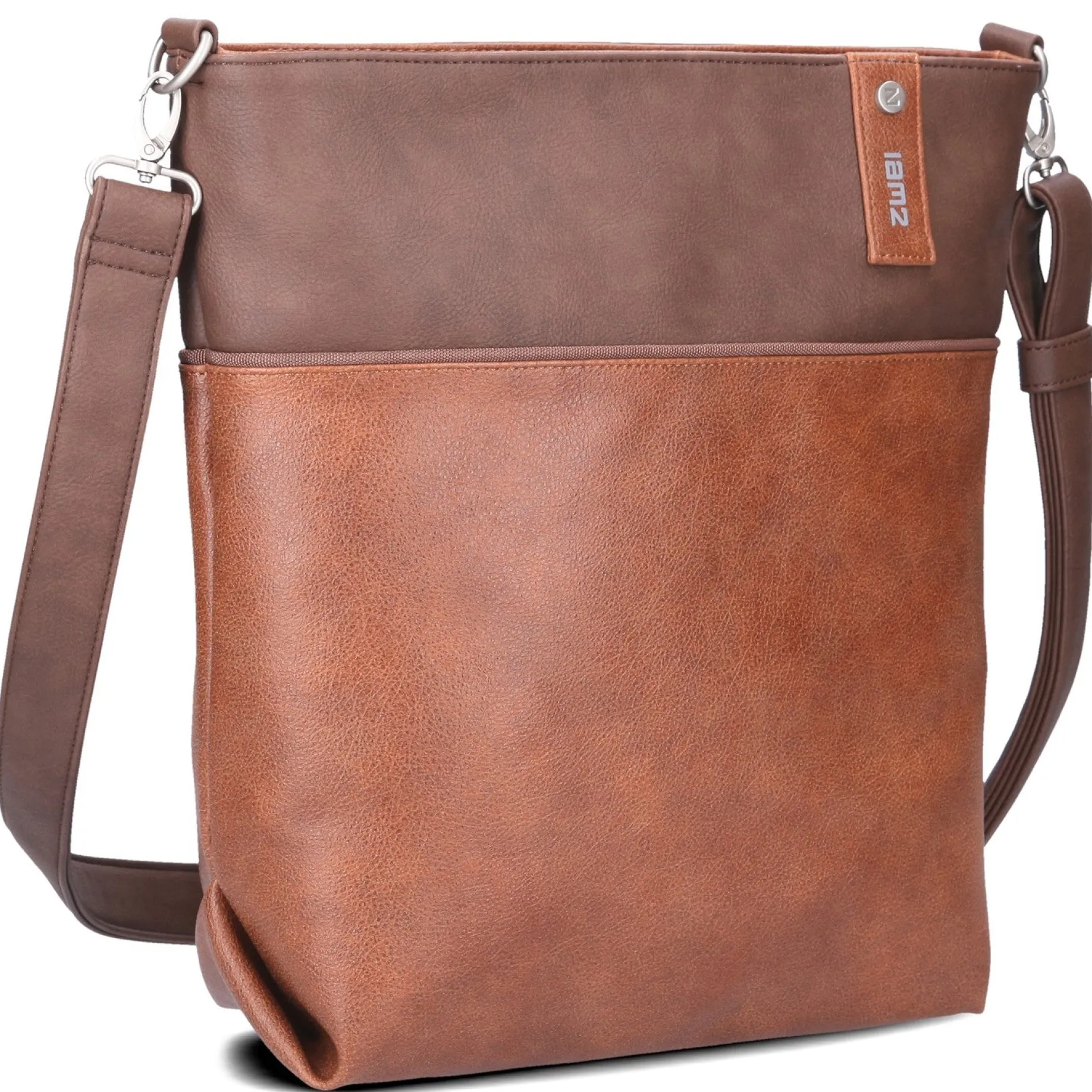 Jana J12 - Schultertasche 33 cm (cognac)