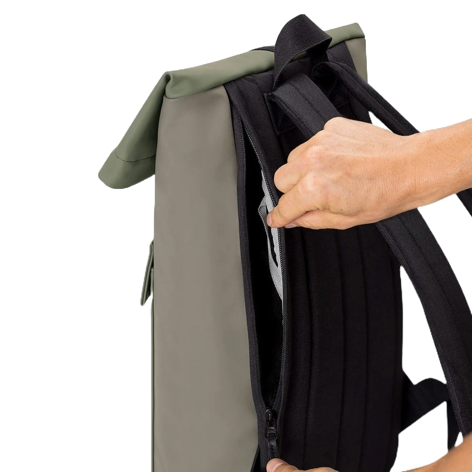 Jasper Mini Lotus Rolltop - Rucksack 16'' 42 cm (sage green/grey)