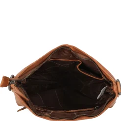Jen - Schultertasche Leder 25 cm (cognac)
