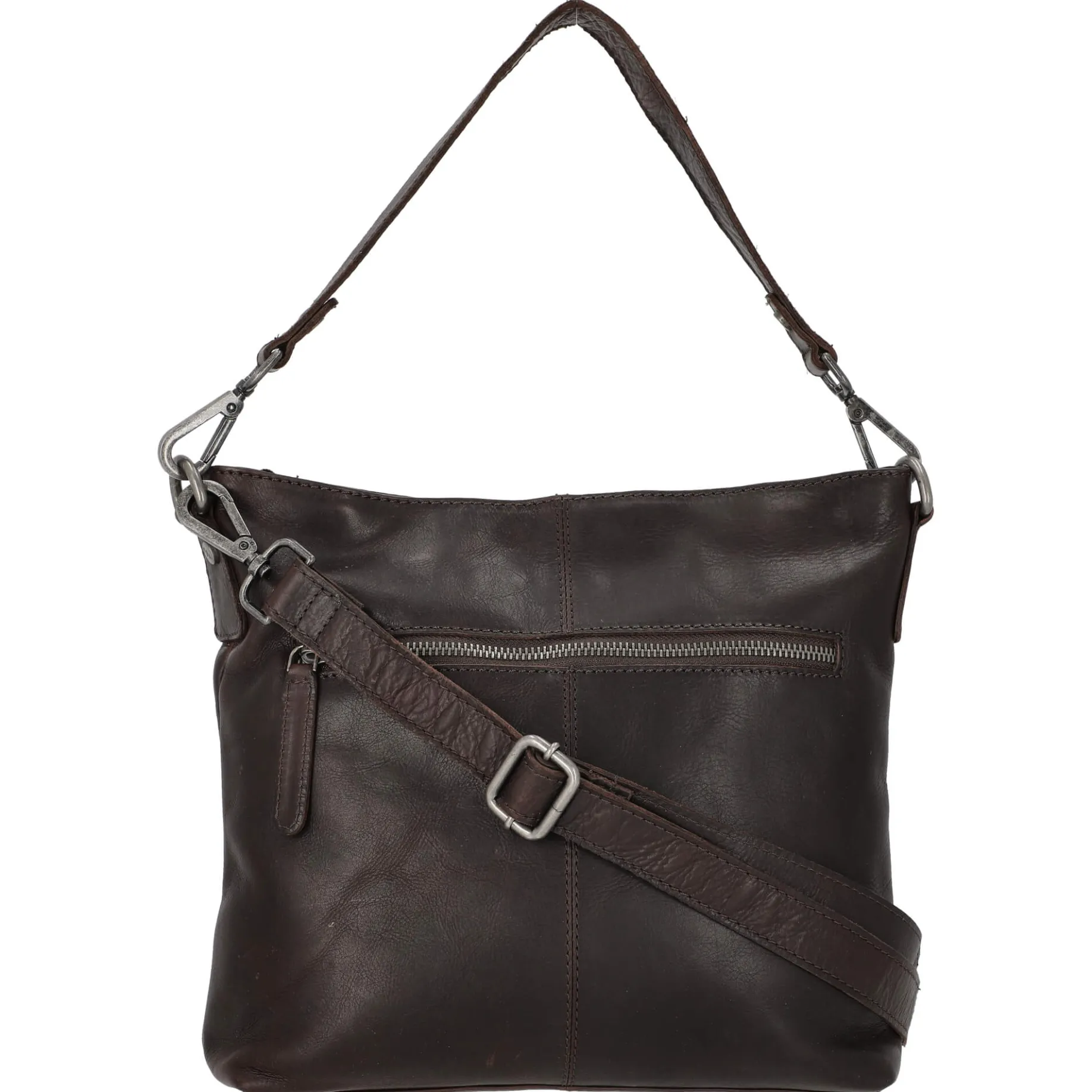 Jen - Schultertasche Leder 25 cm (brown)