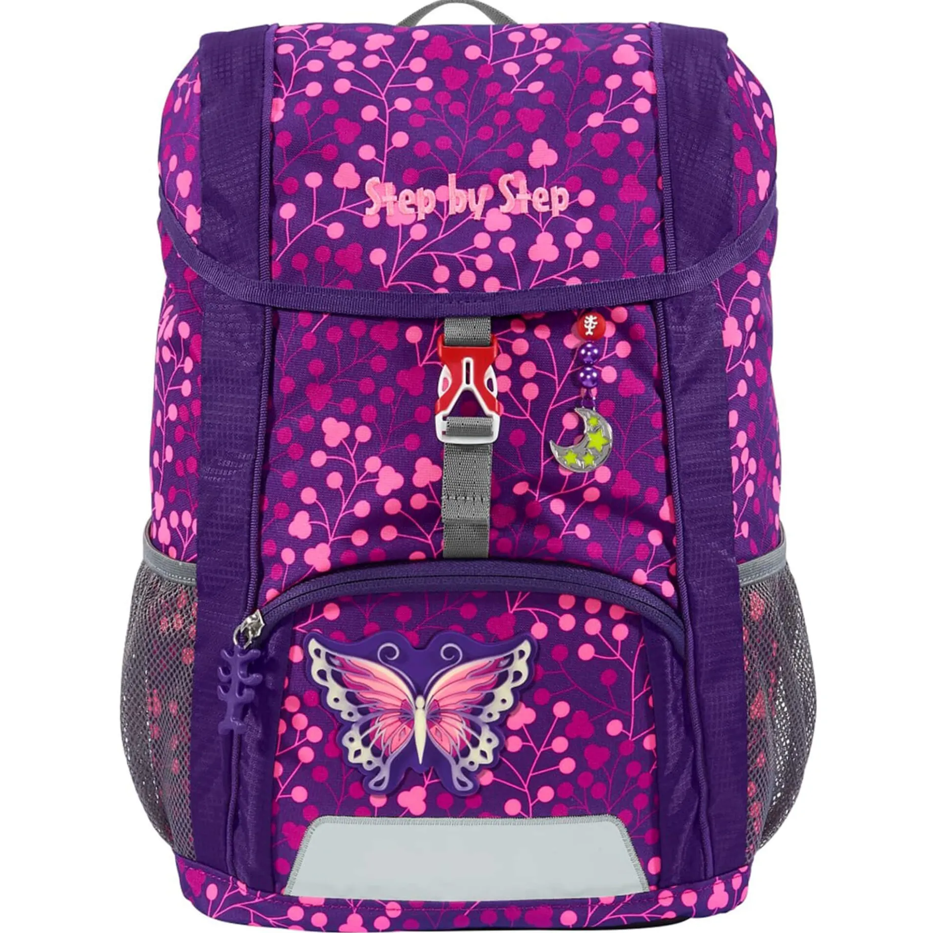 Kid Shine Rucksack-Set 3 tlg. - inklusiv Sitzkissen 26 cm (Butterfly Night Ina)