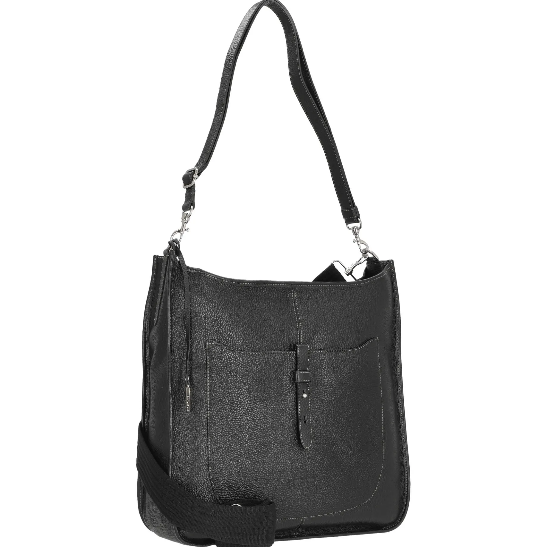 Kronberg - Schultertasche 40 cm Rindleder (black)