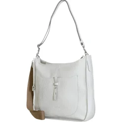 Kronberg - Schultertasche 40 cm Rindleder (white lily)