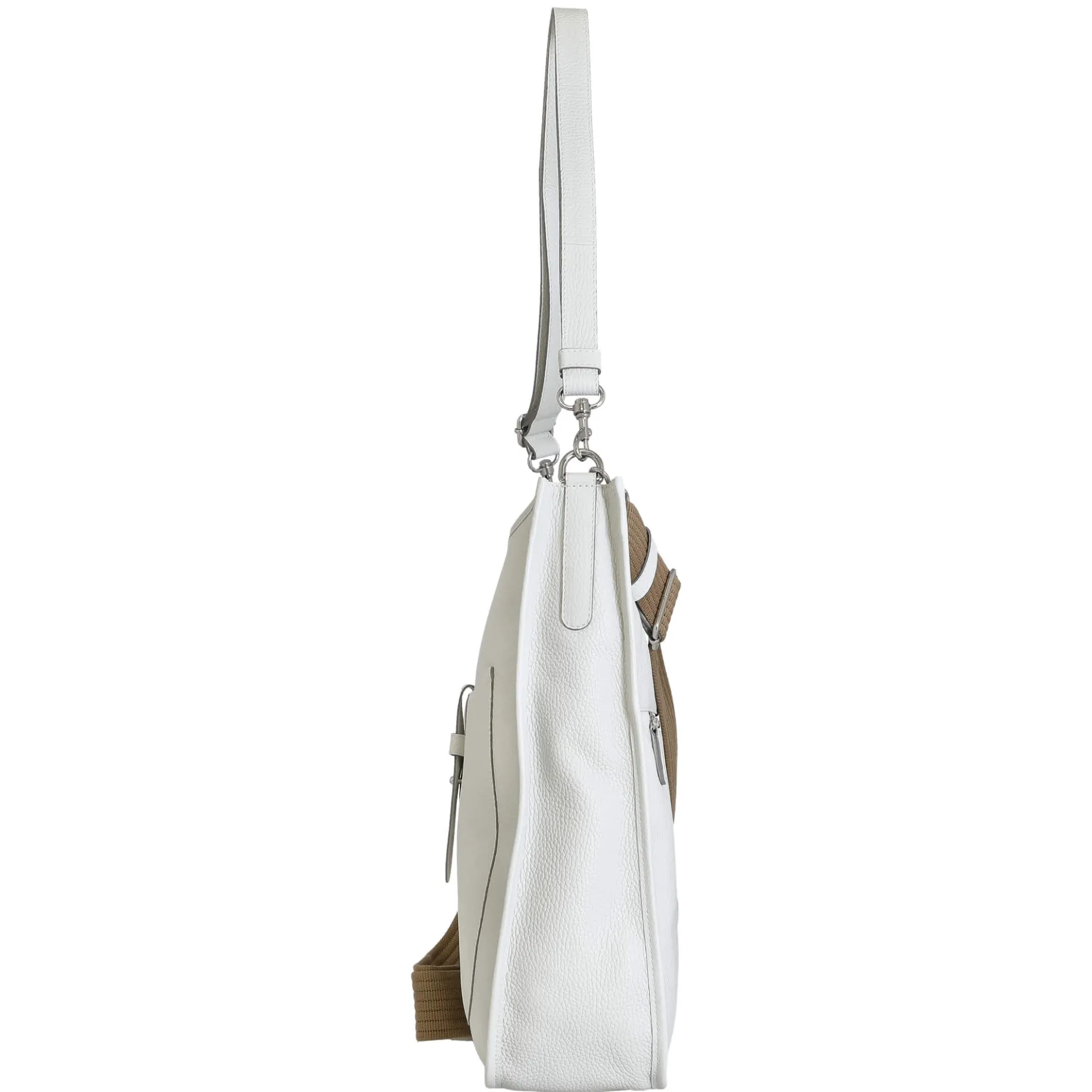 Kronberg - Schultertasche 40 cm Rindleder (white lily)