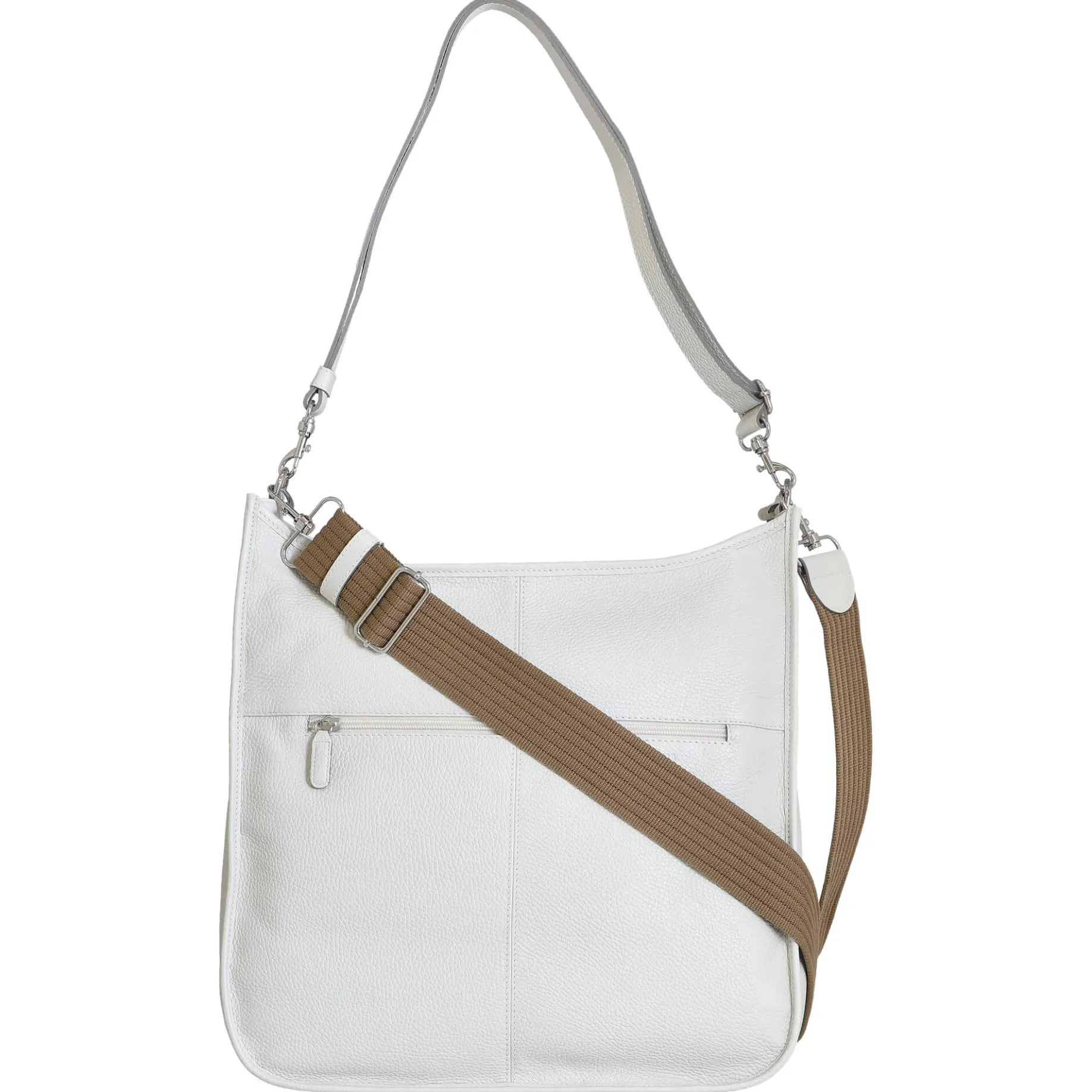 Kronberg - Schultertasche 40 cm Rindleder (white lily)