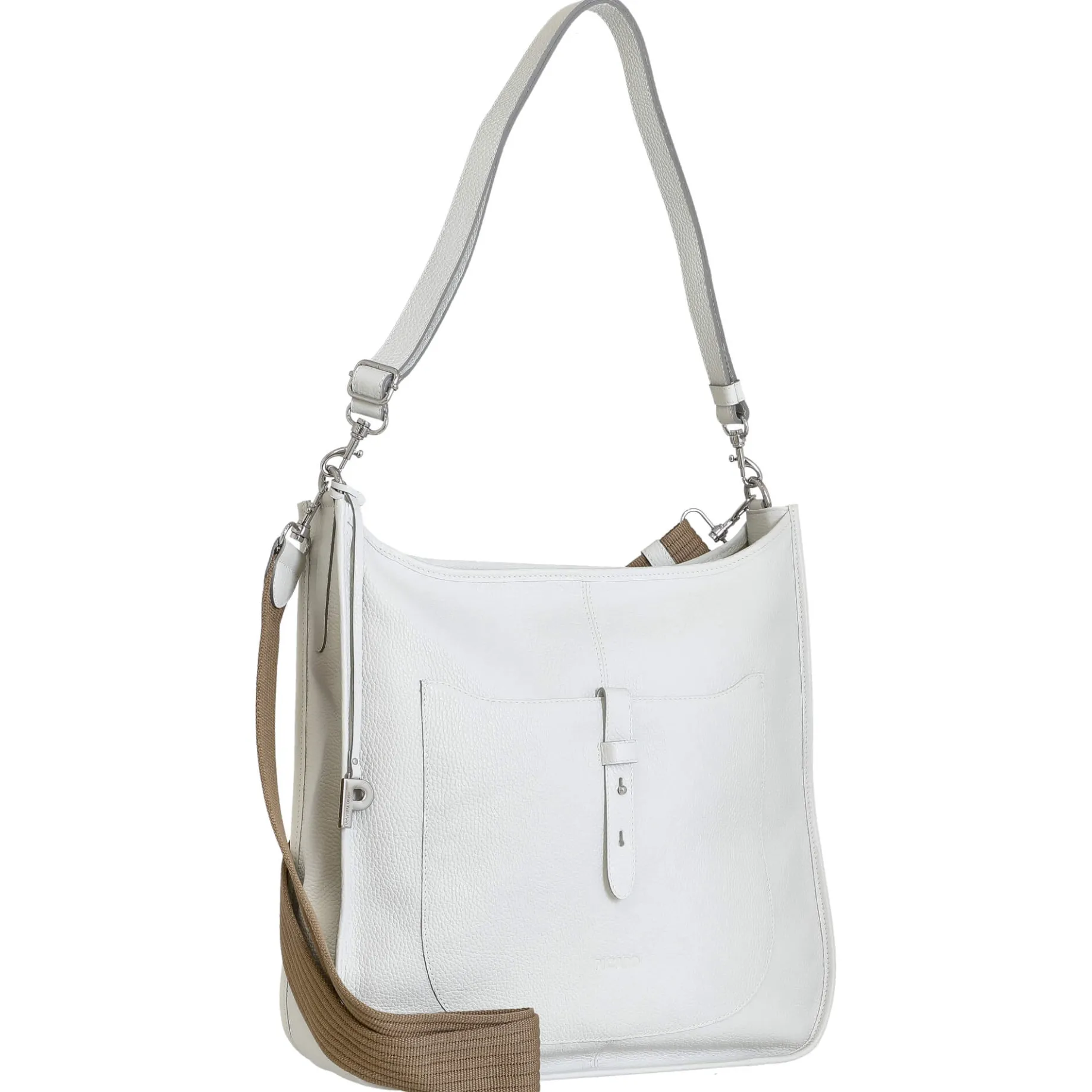 Kronberg - Schultertasche 40 cm Rindleder (white lily)