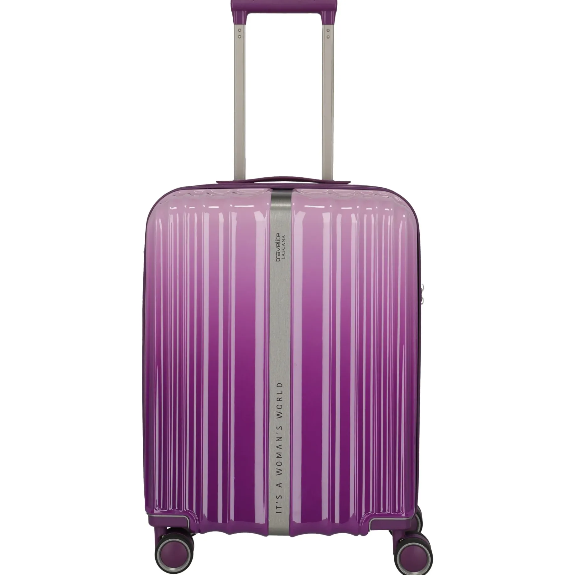 LASCANA Edition - 4-Rollen-Kabinentrolley 55 cm (purple degrade)