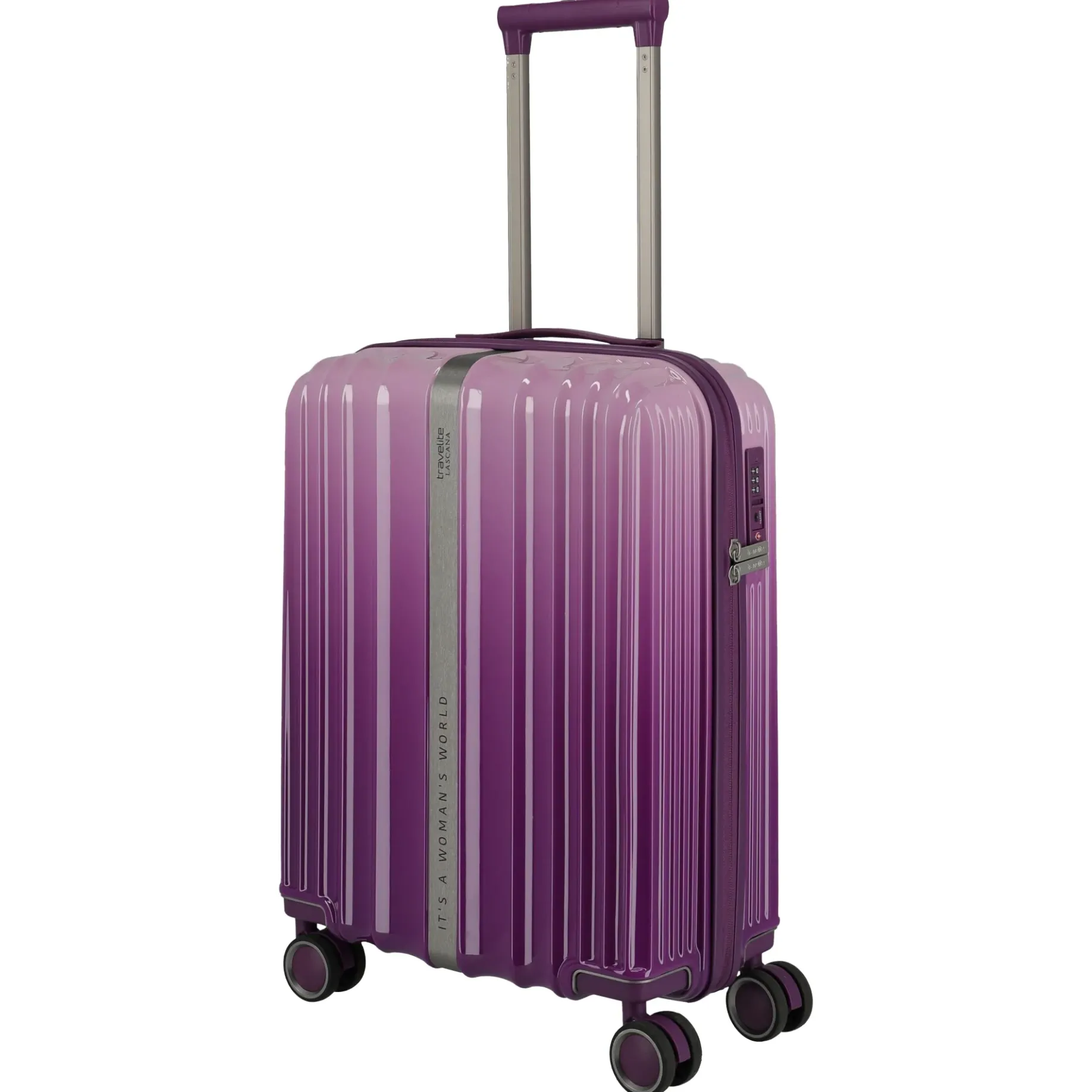 LASCANA Edition - 4-Rollen-Kabinentrolley 55 cm (purple degrade)
