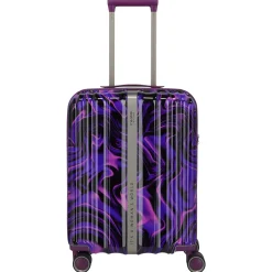 LASCANA Edition - 4-Rollen-Kabinentrolley 55 cm (purple swirl)