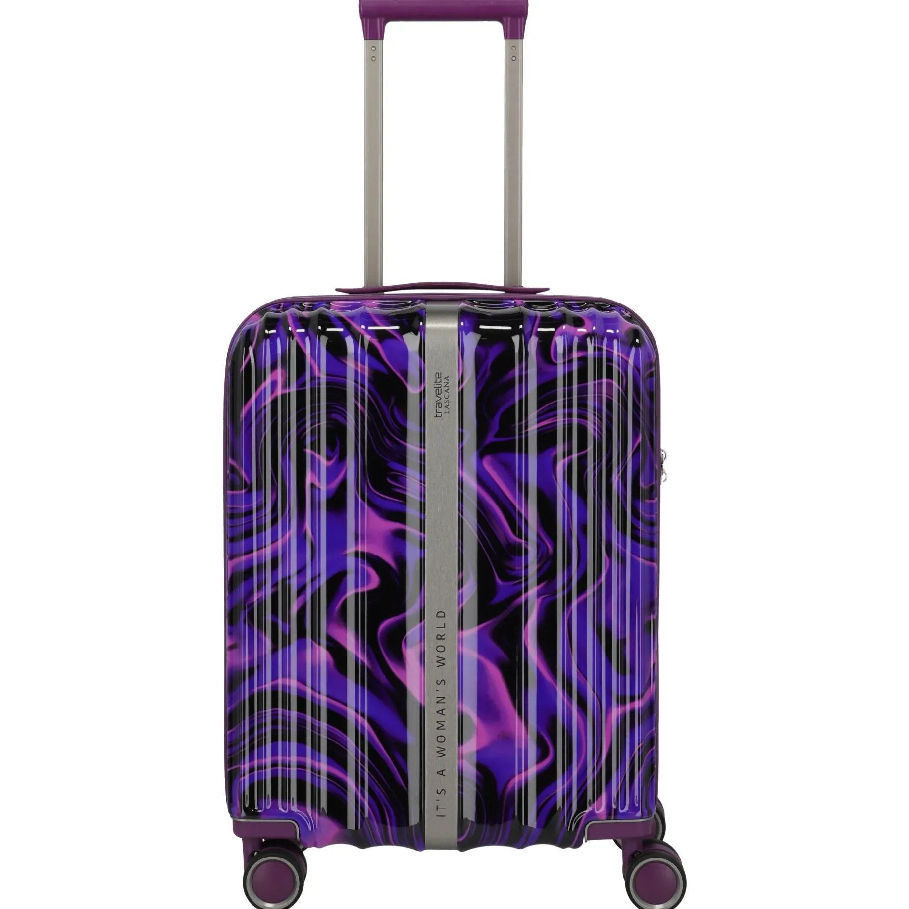 LASCANA Edition - 4-Rollen-Kabinentrolley 55 cm (purple swirl)