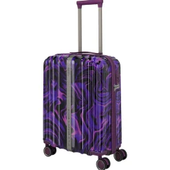 LASCANA Edition - 4-Rollen-Kabinentrolley 55 cm (purple swirl)