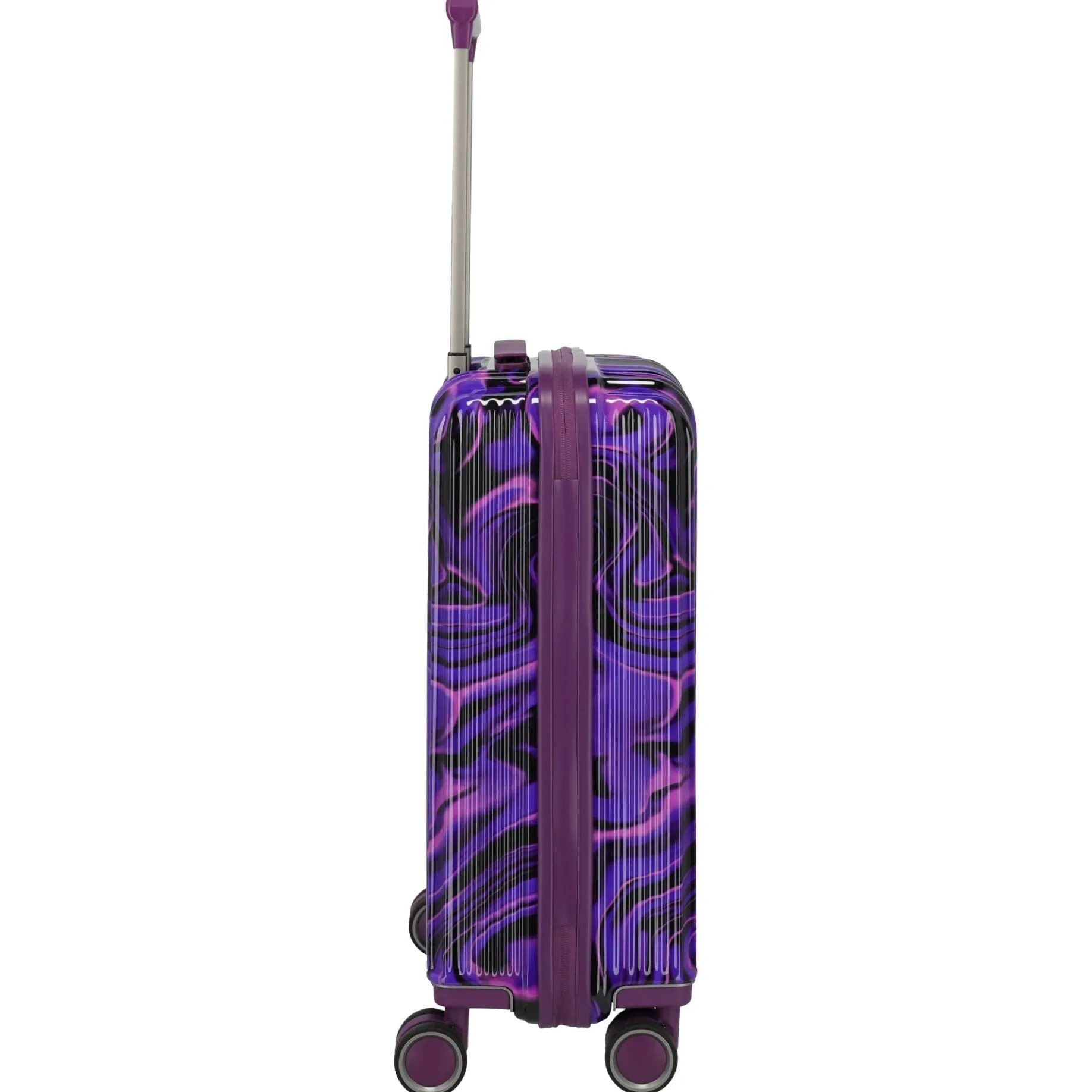 LASCANA Edition - 4-Rollen-Kabinentrolley 55 cm (purple swirl)