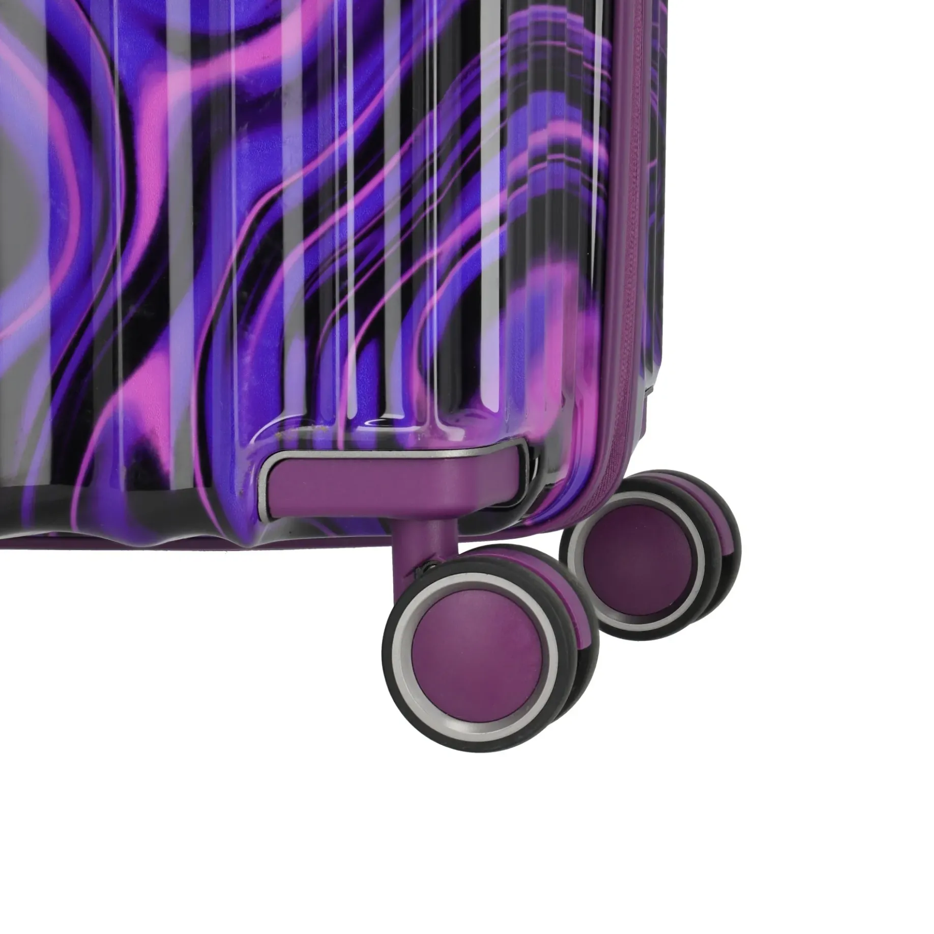 LASCANA Edition - 4-Rollen-Kabinentrolley 55 cm (purple swirl)