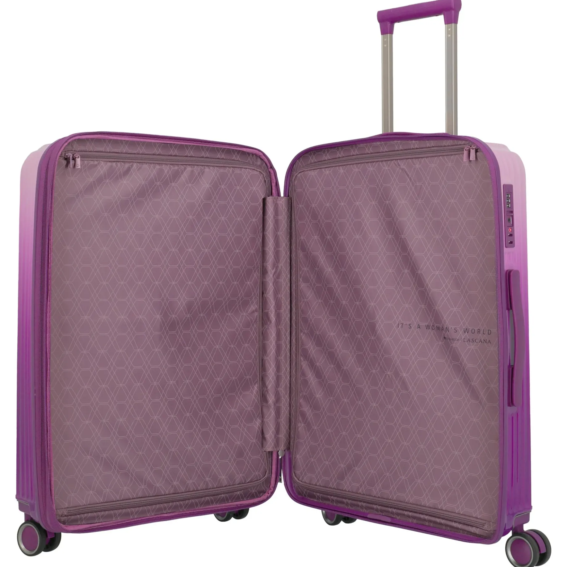 LASCANA Edition - 4-Rollen-Trolley 65 cm erw. (purple degrade)