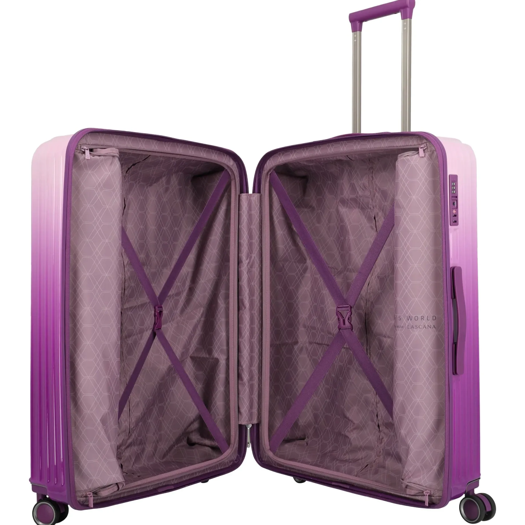 LASCANA Edition - 4-Rollen-Trolley 76 cm (purple degrade)