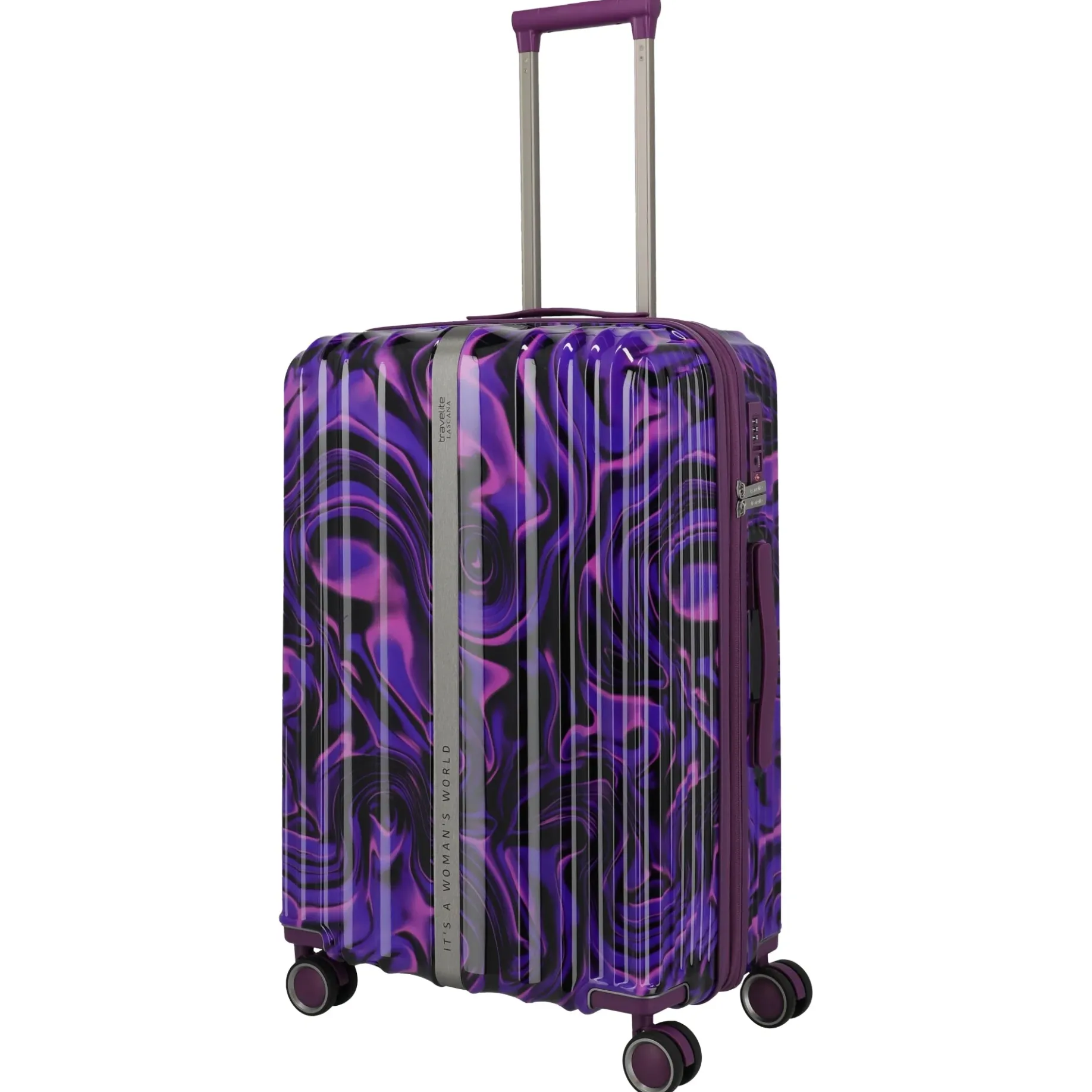 LASCANA Edition - 4-Rollen-Trolley 65 cm (purple swirl)
