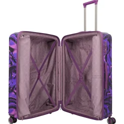LASCANA Edition - 4-Rollen-Trolley 76 cm (purple swirl)