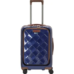Leather and More - 4-Rollen-Kabinentrolley Vortasche 15" 55 cm S (blue)