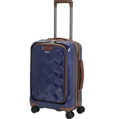 Leather and More - 4-Rollen-Kabinentrolley Vortasche 15" 55 cm S (blue)