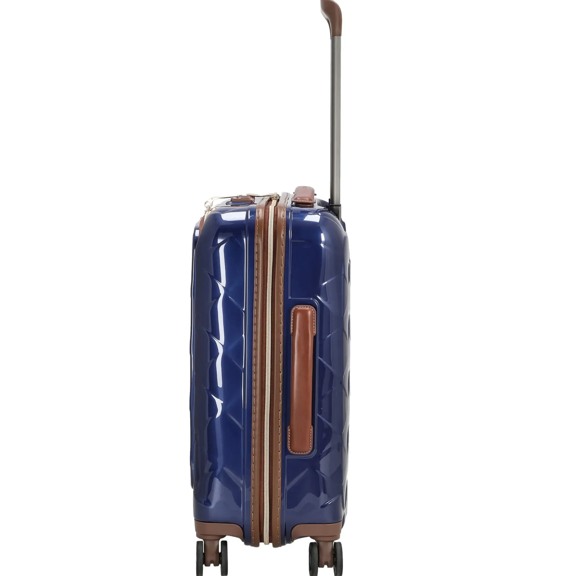 Leather and More - 4-Rollen-Kabinentrolley Vortasche 15" 55 cm S (blue)