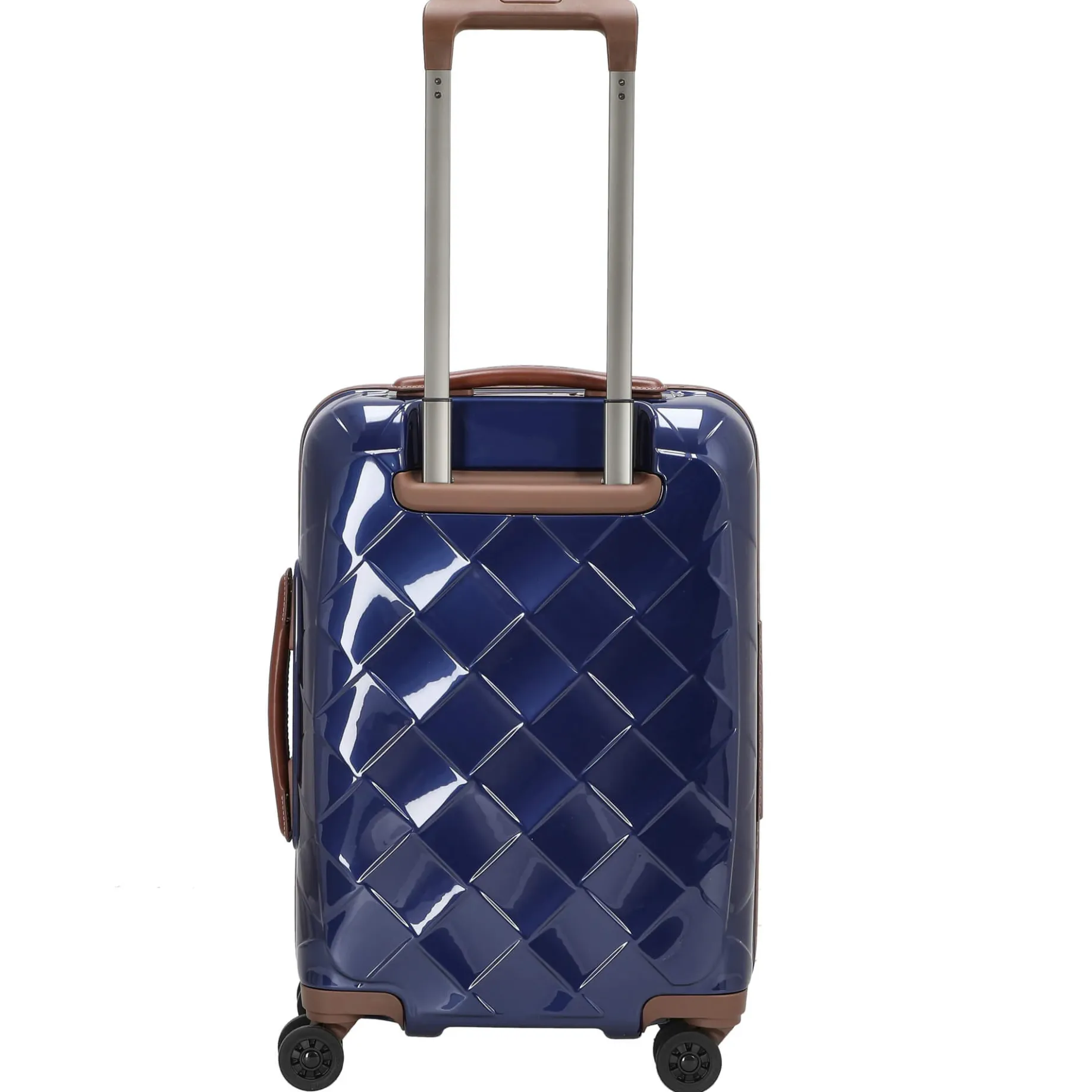 Leather and More - 4-Rollen-Kabinentrolley Vortasche 15" 55 cm S (blue)
