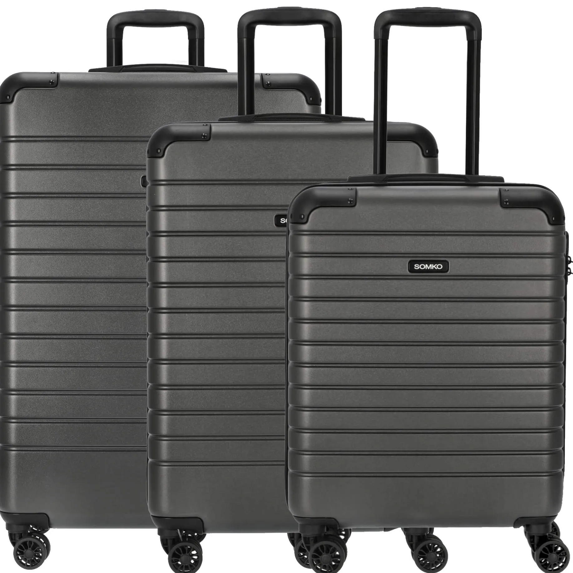 Line - 4-Rollen-Trolley Set 3tlg. (anthrazit)