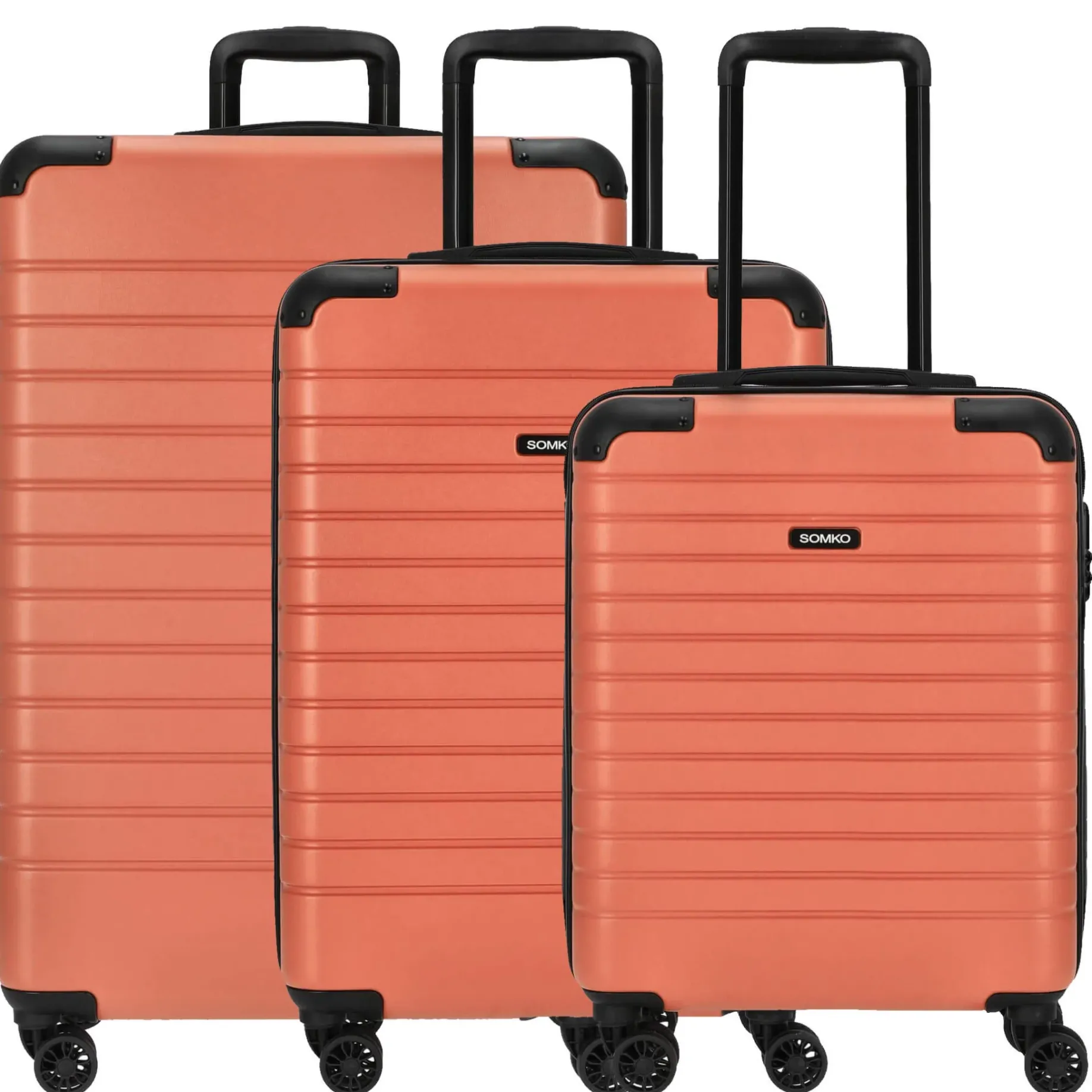 Line - 4-Rollen-Trolley Set 3tlg. (coral)
