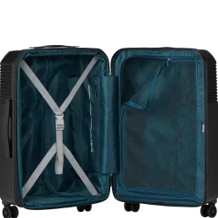 Lineo Stripe - 4-Rollen-Trolley M 66 cm erw. (black)