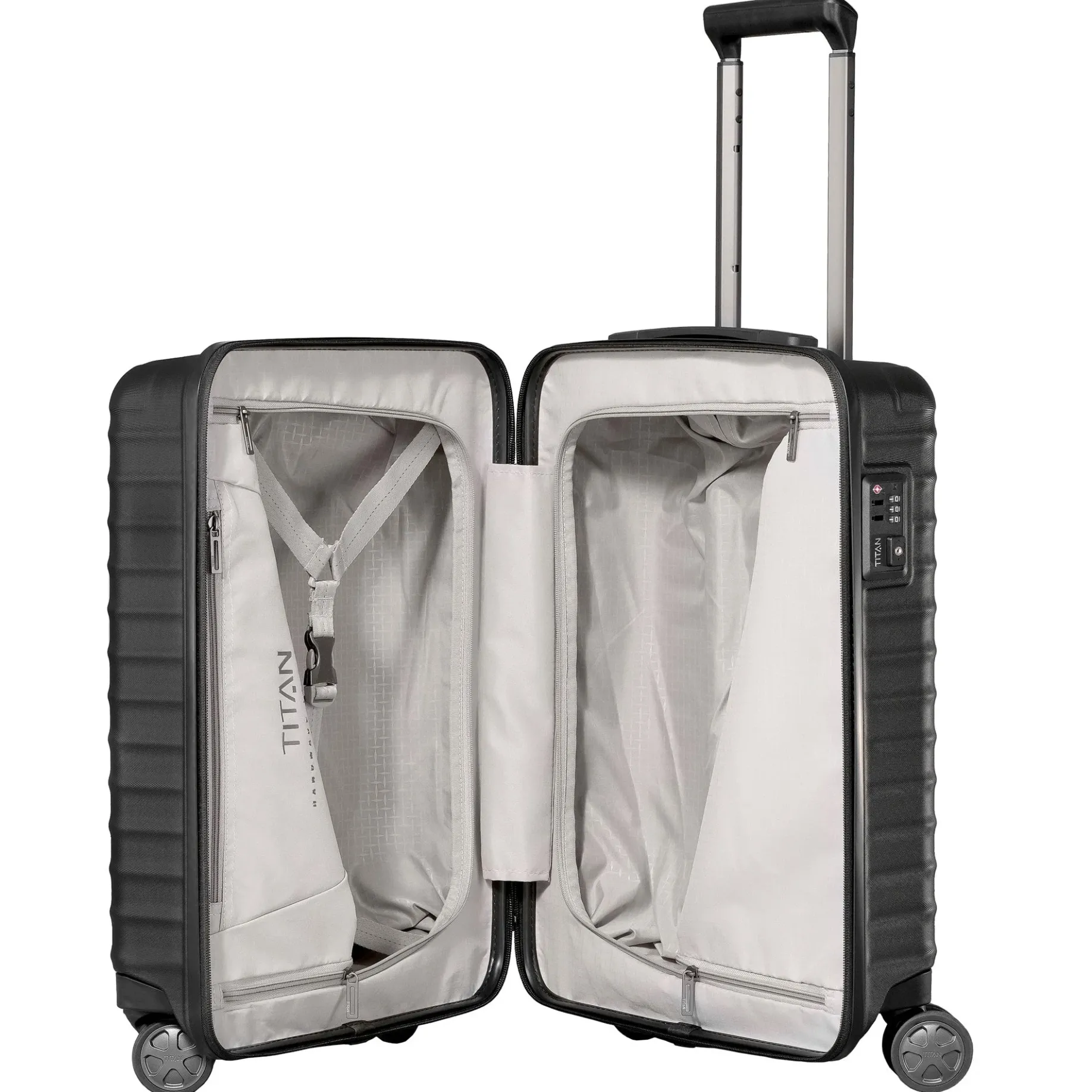 LITRON - 4-Rollen-Kabinentrolley 55 cm (Schwarz)