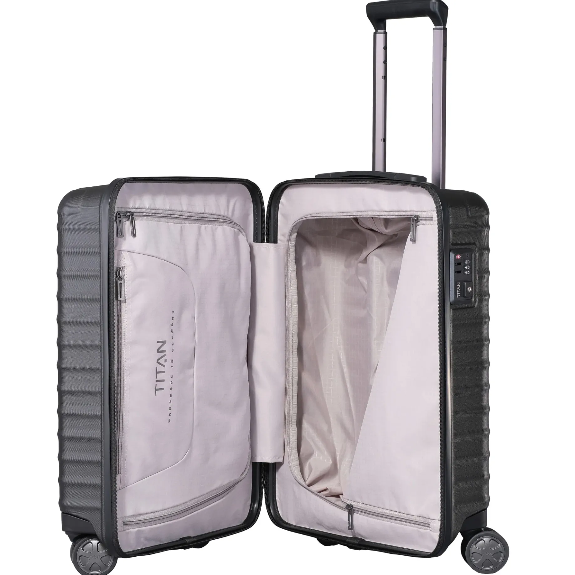 LITRON - 4-Rollen-Kabinentrolley 55 cm (Schwarz)