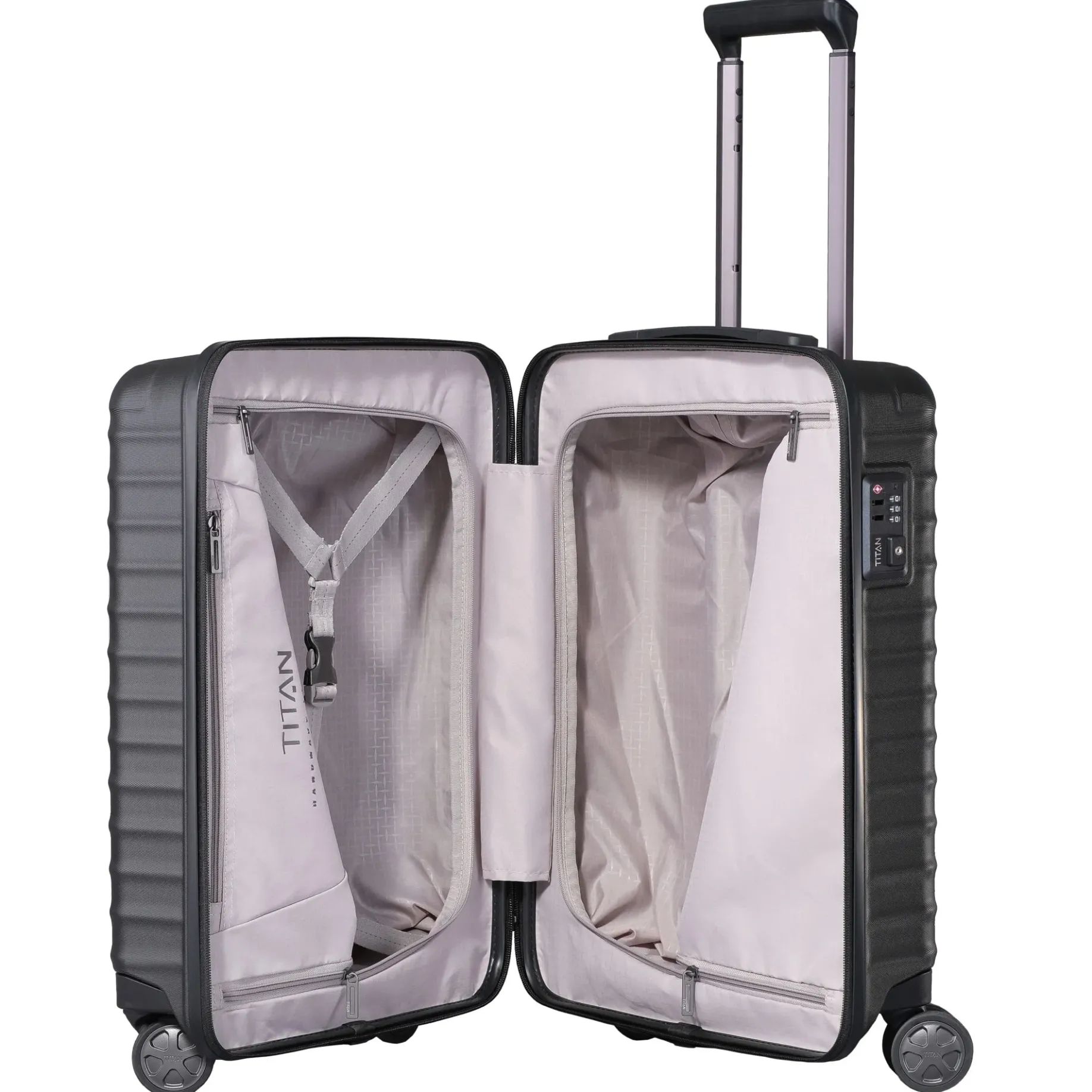 LITRON - 4-Rollen-Kabinentrolley 55 cm (Schwarz)