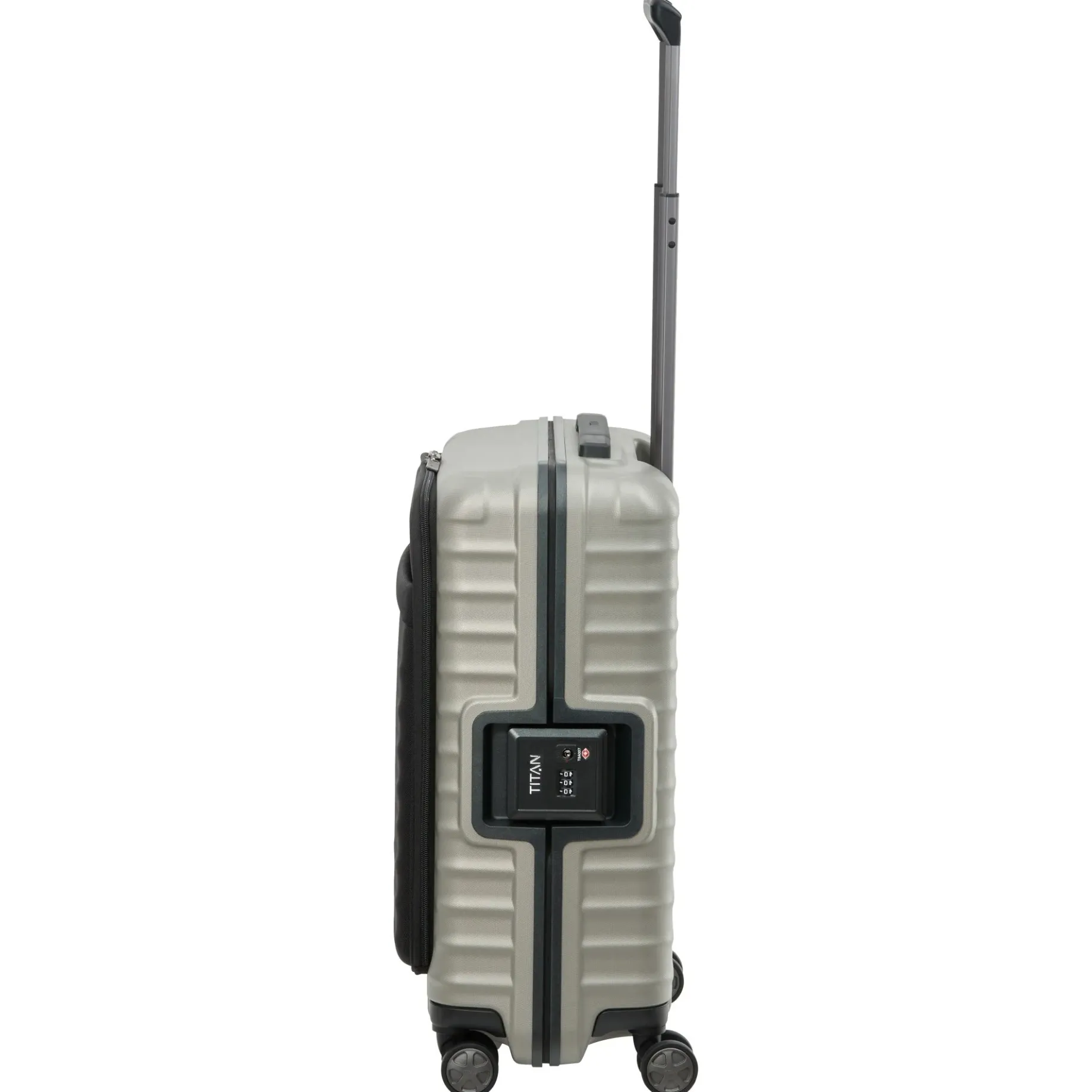 LITRON FRAME - 4-Rollen-Kabinentrolley mit Vortasche 55 cm (champagner)