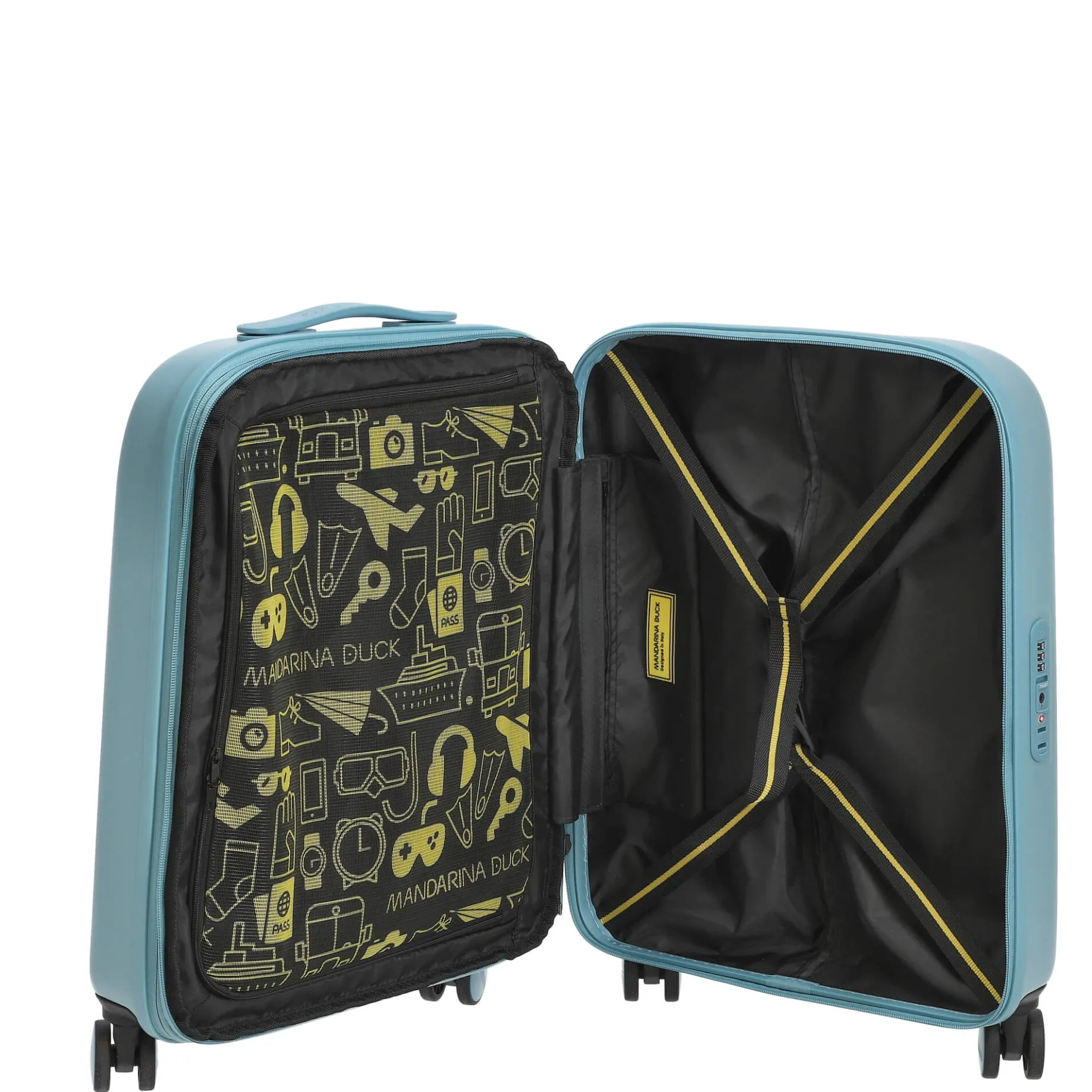 Logoduck+ - 4-Rollen-Kabinentrolley 52 cm erw. (aqua)