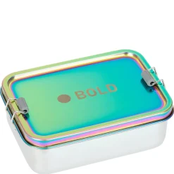 Lunchbox Stainless Steel Solid 18 cm - Brotzeitbox (Bold Rainbow)